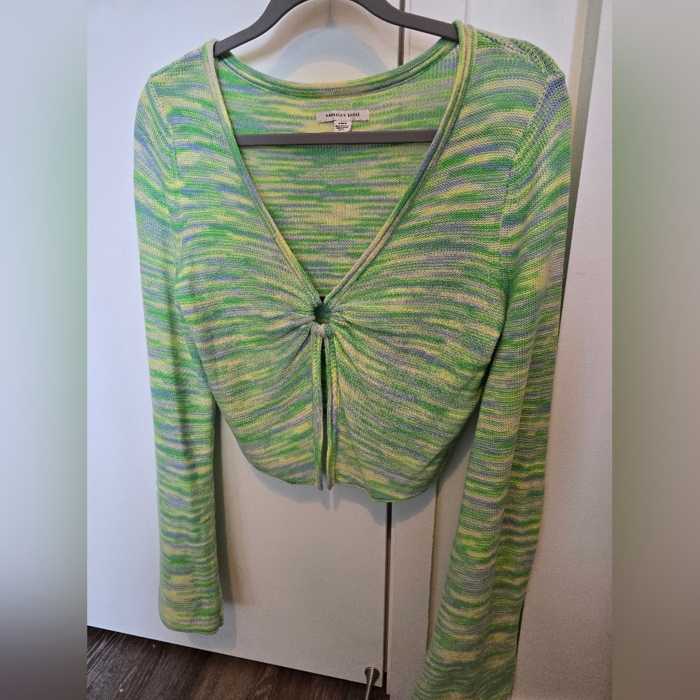 AE Green and Blue Women's Top